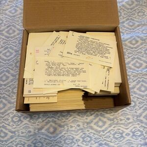 100 Vintage Index Library Catalog Cards Scrapbook, Junk Journaling